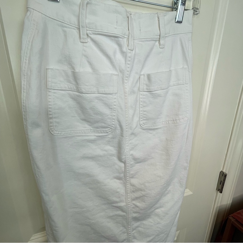 Madewell White High-Slit Jean Skirt 27 - Picture 6 of 17